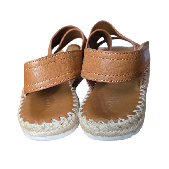 VINCE Tenison Brown Leather Sandals espadrilles size 9.5 - Picture 5 of 10